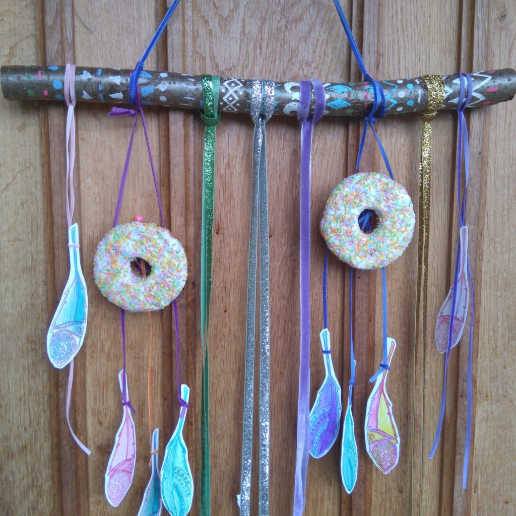 boho doughnut craft idea party dreamcatchers hanging decoration