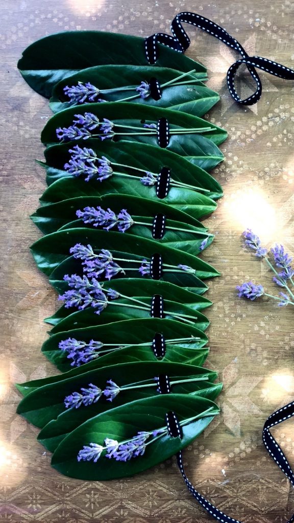 easy and super pretty leaf crown from laurel and lavender