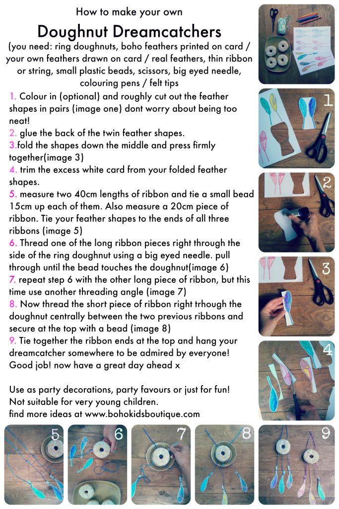 party boho doughnut craft step by step tutorial