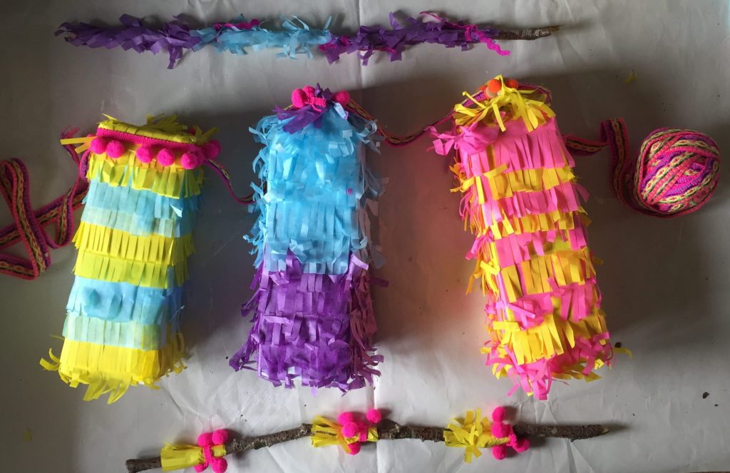 recycled milk cartons pinata garland sustainableparty craft