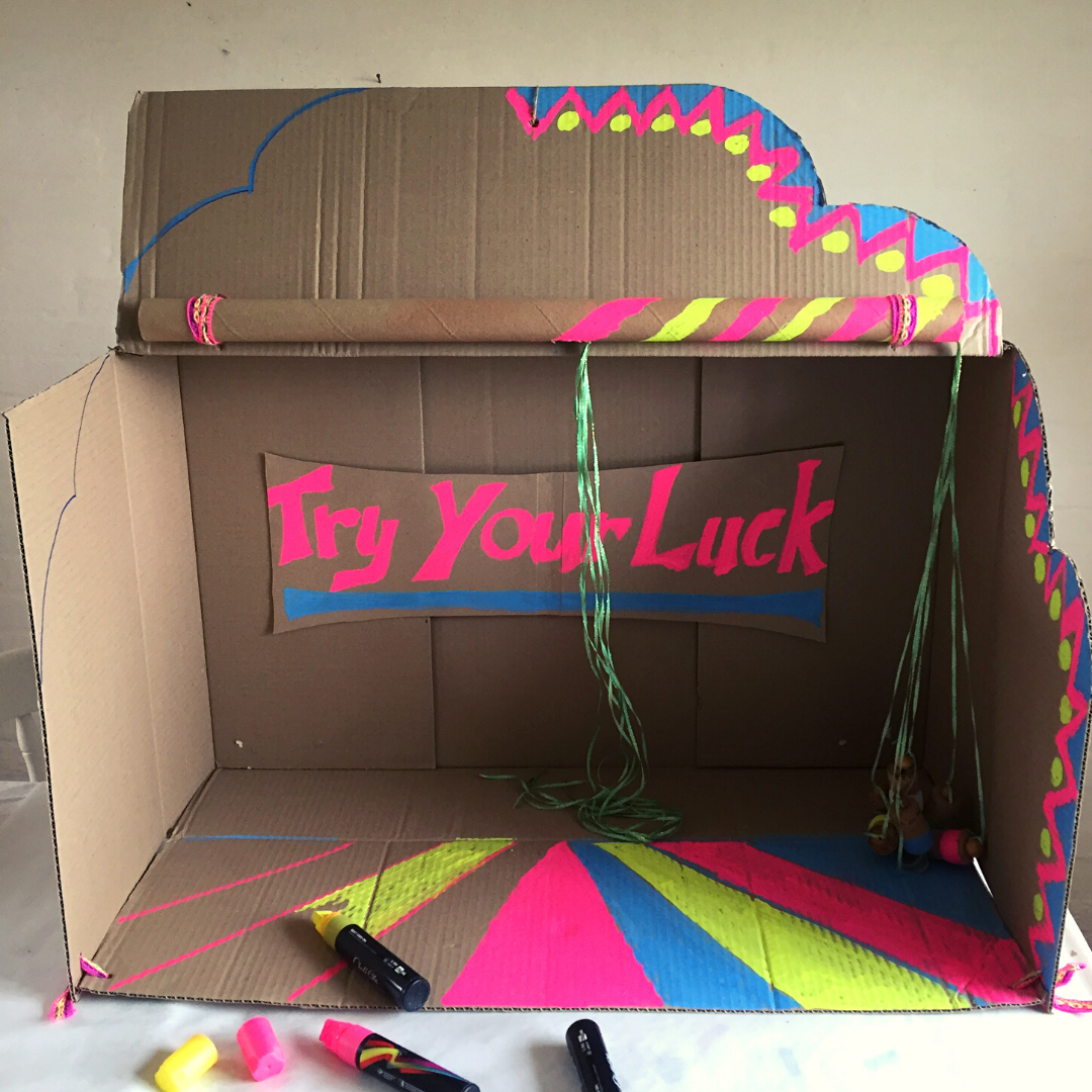 Cardboard box fairground game! - an eco friendly party game kids will love!