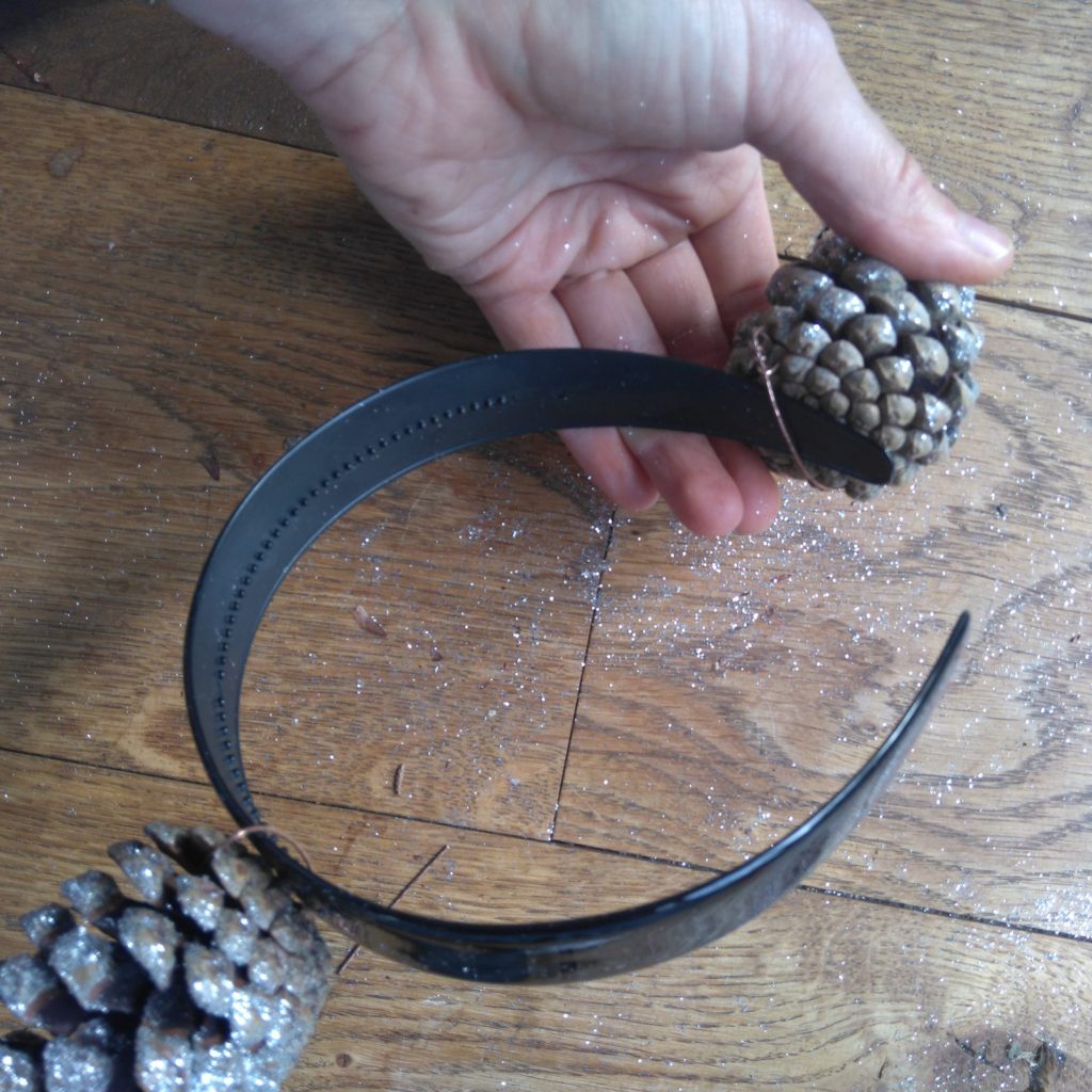 slide wire loops onto your alice band woodland animal headbands diy made with twigs and cones the awesome childhood project blog