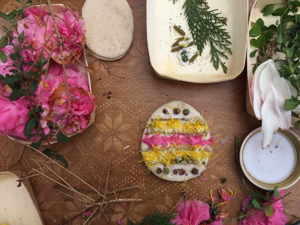 nature play easter dough eggs sensory kids play idea