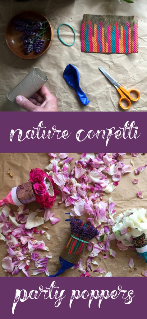 sustainable nature party poppers diy idea