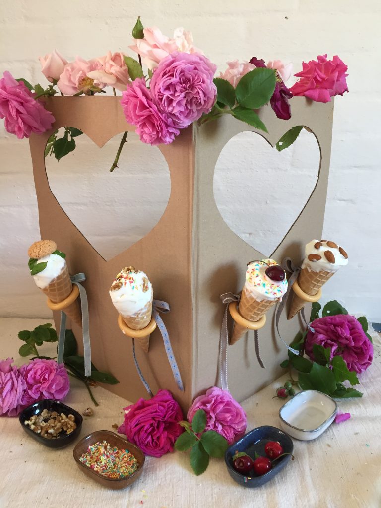 a great handmade summer party craft - make a cardboard box ice cream party stall! easy & simple diy that sparks joy